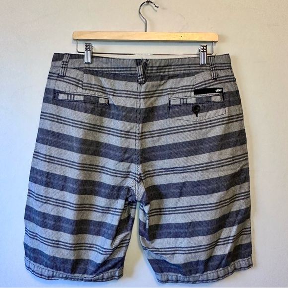 Mens Gray and Black Striped Vans Shorts - Picture 3 of 4
